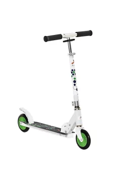 Aosom One click Folding Kids Kick Scooter w/ Adjustable Handlebar Push Rider with Kickstand Dual Brake System Durable Wheels and Sturdy Bearings for Boys and Girls White