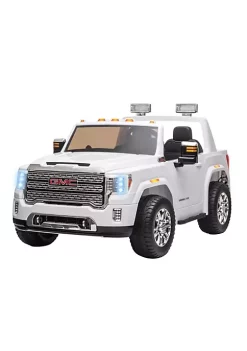 Aosom 12V GMC Sierra HD Battery Kids Ride On Car with Remote Control Bright Headlights and Working Suspension White -Cheap Altea Milano Shop Belk 874
