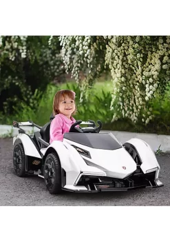 Aosom Kids Ride On Sports Car 12V Battery Powered Electric Toy w/ Parent Remote Control Bluetooth Horn Music and LED Headlights Taillights for 3 6 Years Old White -Cheap Altea Milano Shop Belk 902
