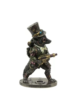 Veronese Design Bronze Finish Steampunk Stagecoach Gentleman Fox Bandit Statue