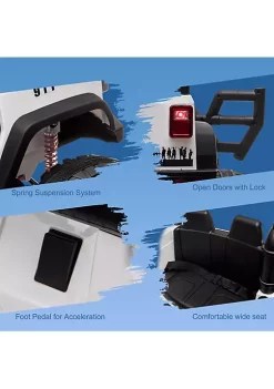 Aosom Kids Ride On Car 12V Battery Powered Electric Truck with Wide Seat Parent Remote Control and Bluetooth Music White -Cheap Altea Milano Shop Belk 913