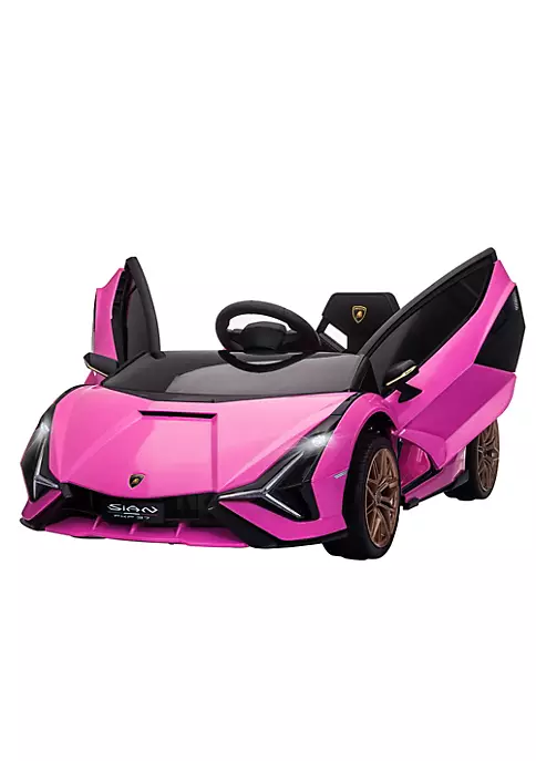 Aosom Lamborghini Licensed Kids Ride On Car 12V Battery Powered Electric Sports Car Toy with Remote Control Horn Music and Headlights for 3 5 Years Old Pink 3 Aosom Lamborghini Licensed Kids Ride On Car 12V Battery Powered Electric Sports Car Toy with Remote Control Horn Music and Headlights for 3 5 Years Old Pink