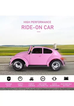 Aosom Licensed Volkswagen Beetle Electric Kids Ride On Car 6V Battery Powered Toy with Remote Control Music Horn Lights MP3 for 3 6 Years Old Pink -Cheap Altea Milano Shop Belk 933