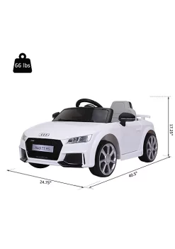 Aosom 6V Kids Electric Ride On Car Licensed Audi TT RS with One Seat and Remote Control for Kids 3 6 Years Old White -Cheap Altea Milano Shop Belk 972