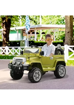 Aosom Kids Ride on Car Off Road Truck with MP3 Connection Working Horn Steering Wheel and Remote Control 12V Motor Green -Cheap Altea Milano Shop Belk 981