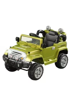 Aosom Kids Ride on Car Off Road Truck with MP3 Connection Working Horn Steering Wheel and Remote Control 12V Motor Green -Cheap Altea Milano Shop Belk 984